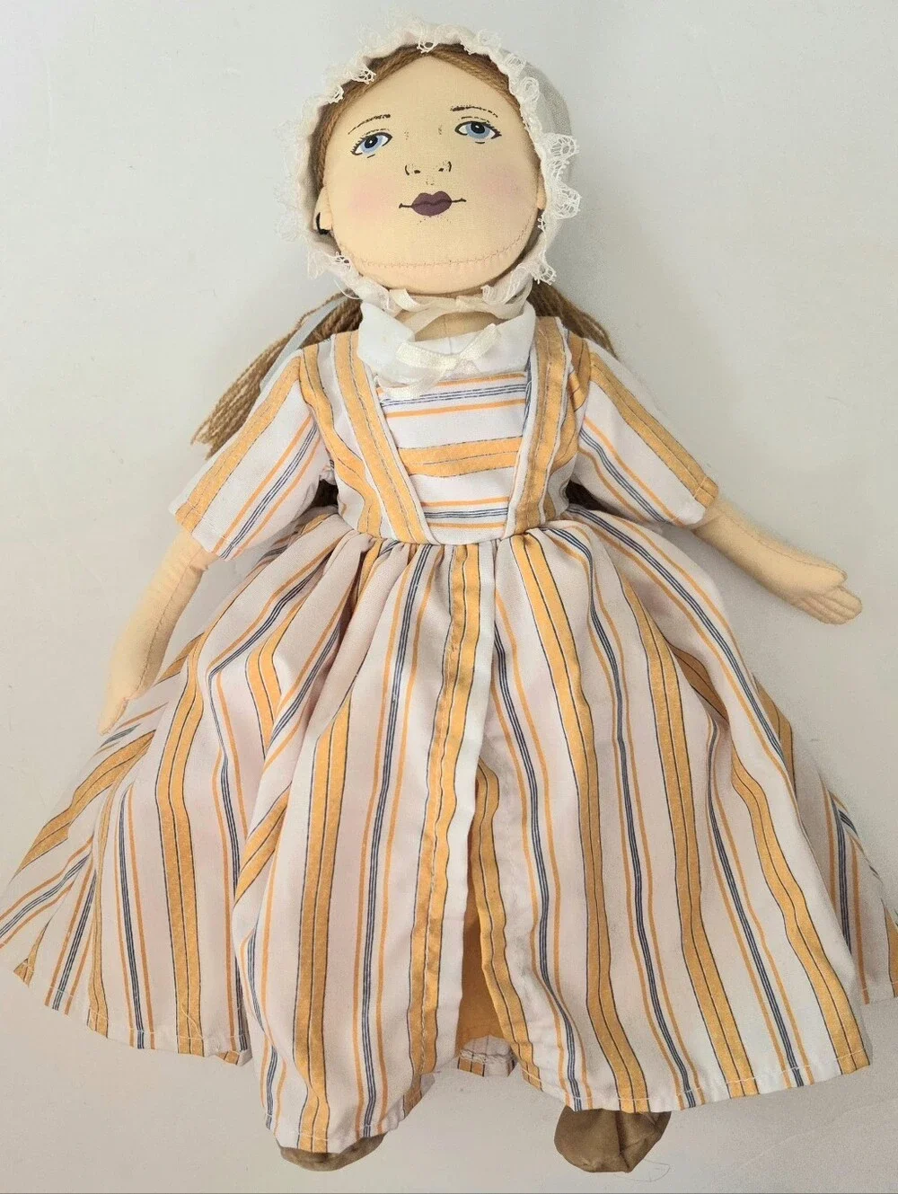 LOT OF 9 HISTORICAL CLOTH DOLLS, PAINTED FACES, COLONIAL WILLIAMSBURG FOUNDATION